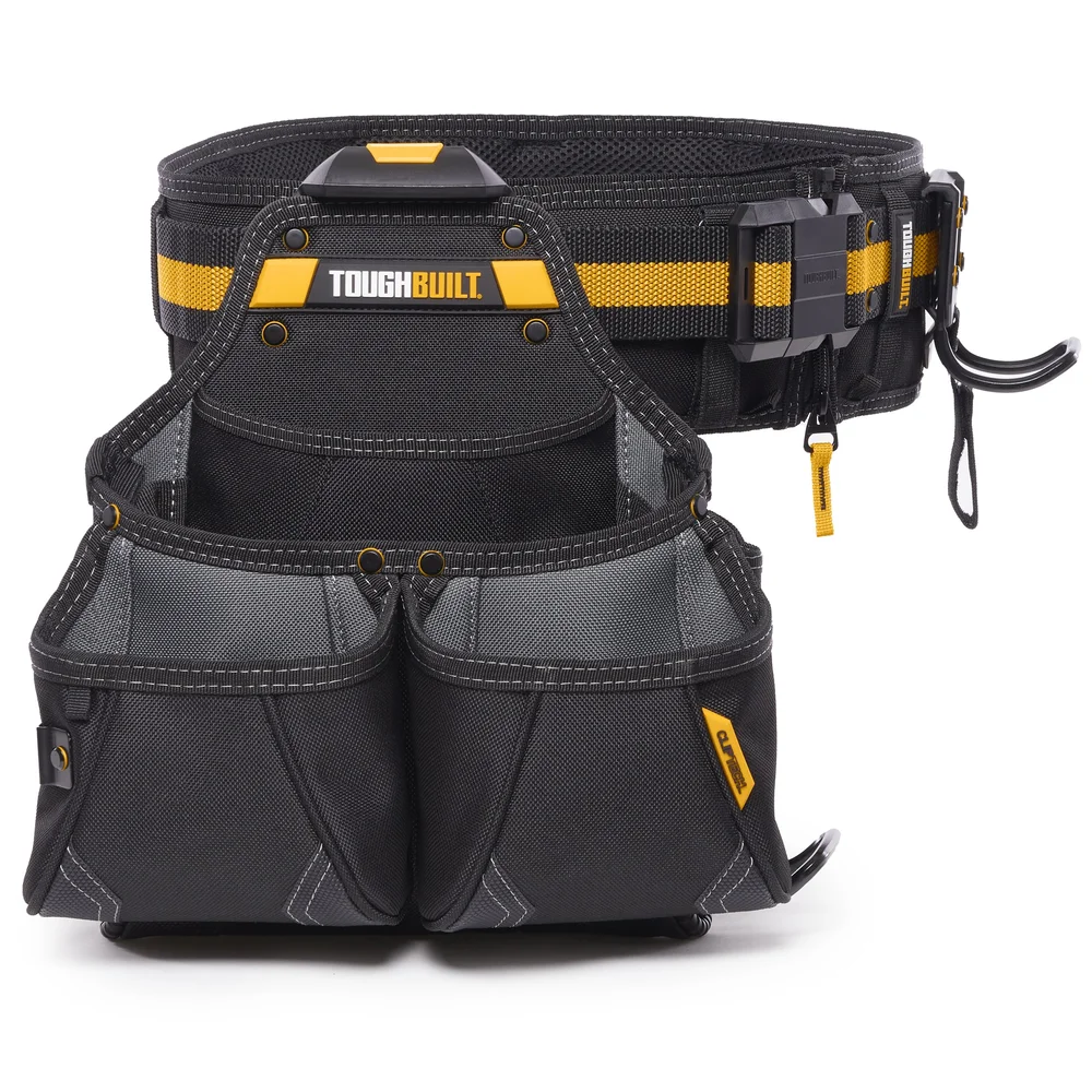 Toughbuilt Tool Pouch Toughbuilt Framers Pouch TOUGHBUILT ClipTech Framer's Pouch In Black With Robust, 9-pocket  Construction And Heavy Duty Hammer And Pry Bar Loops TB-CT-02