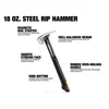 18 oz. Steel Rip Hammer - Smooth Face, view 2
