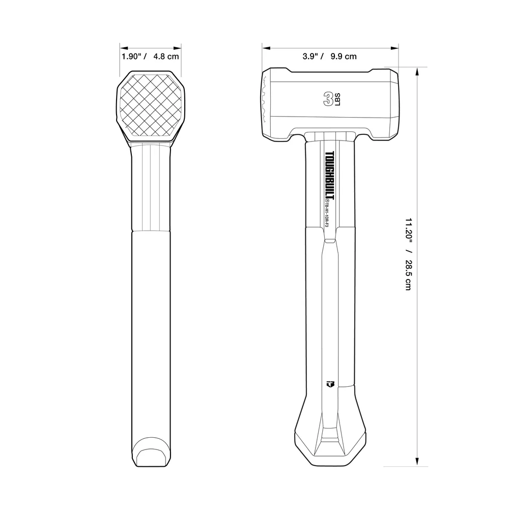 3 lb. Fiberglass Drilling Hammer — TOUGHBUILT