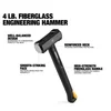 4 lb. Fiberglass Engineering Hammer, view 2