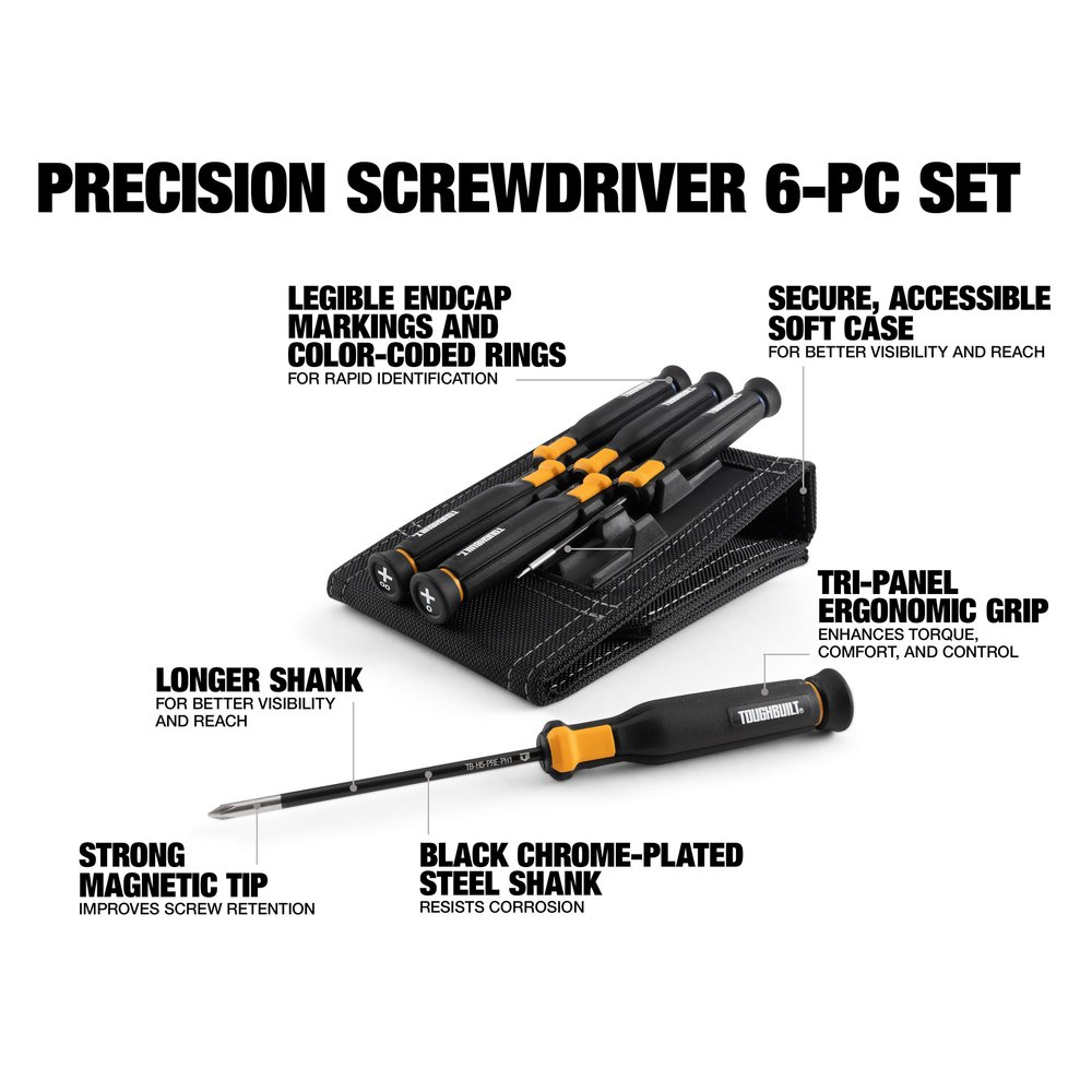 Precision Screwdriver 6-PC, Screwdrivers