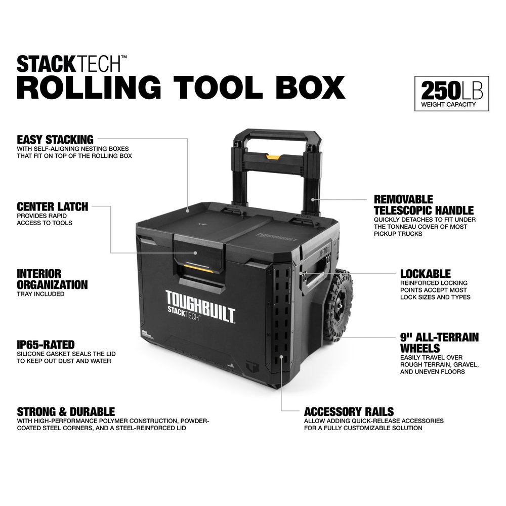 Stackable Mobile Tool Box with Wheels - 6787731