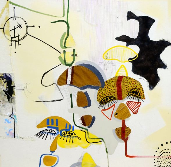 Indio-Americana. 2015. 32"x32". Mix-Media. 