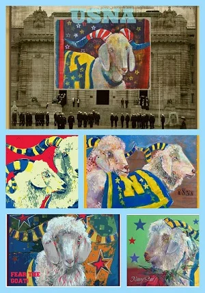 Postcards of Bill the Goat for United States Naval Academy