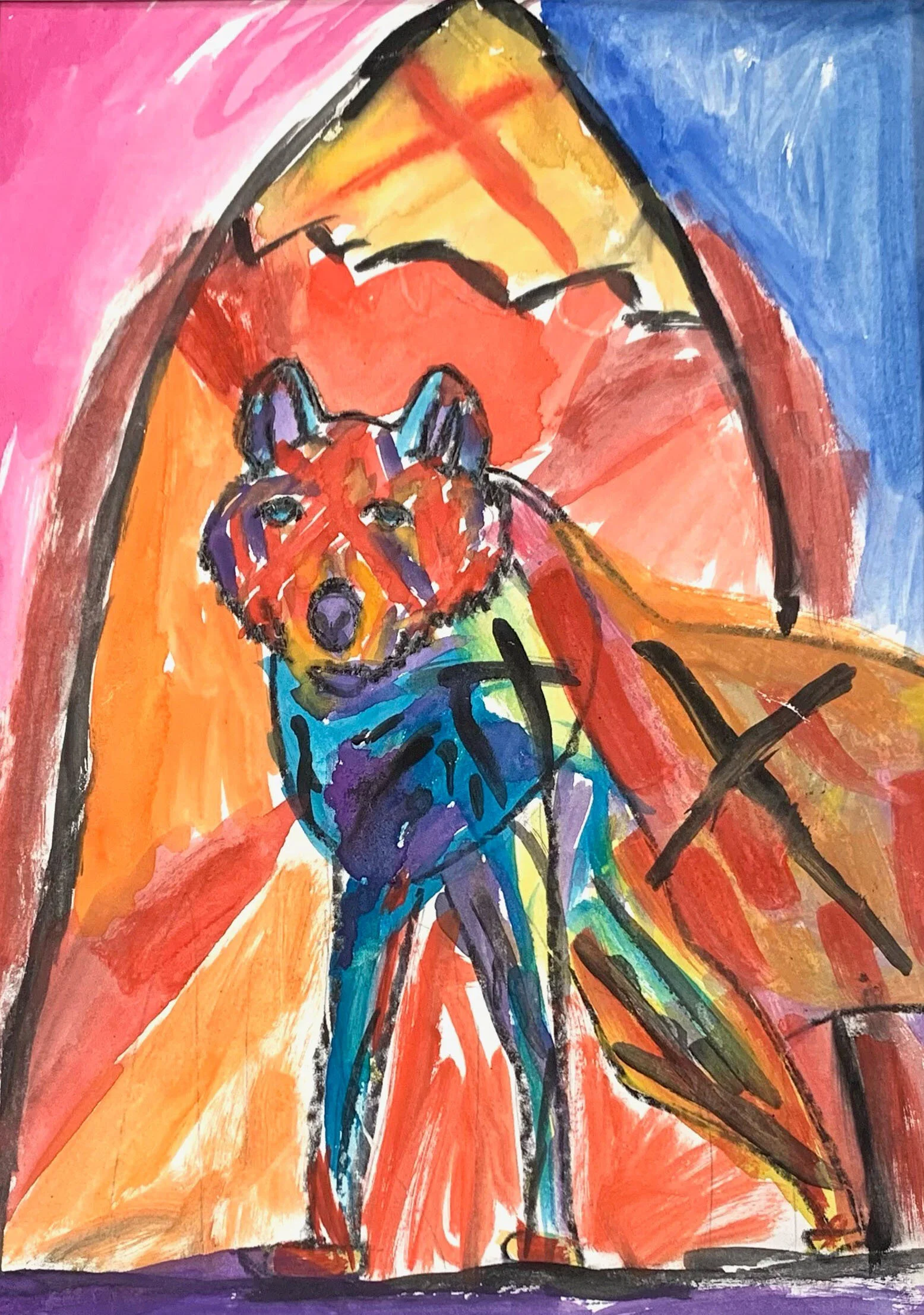 Technicolored Wolf