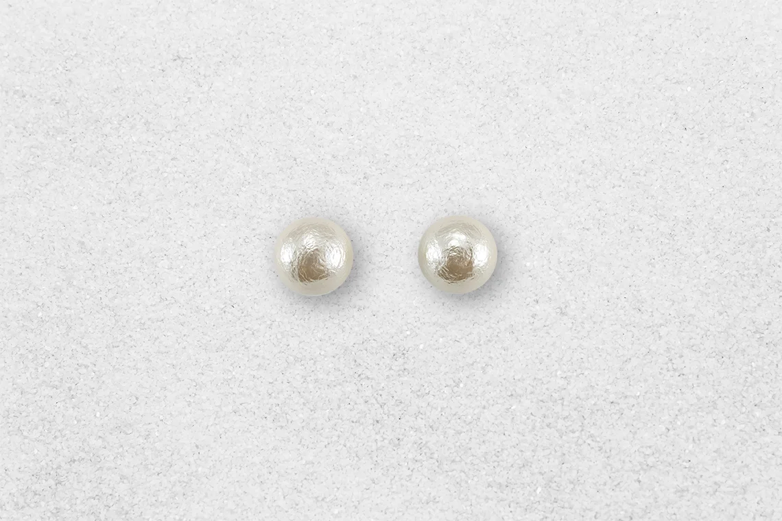 Simple Cotton Pearl Earrings