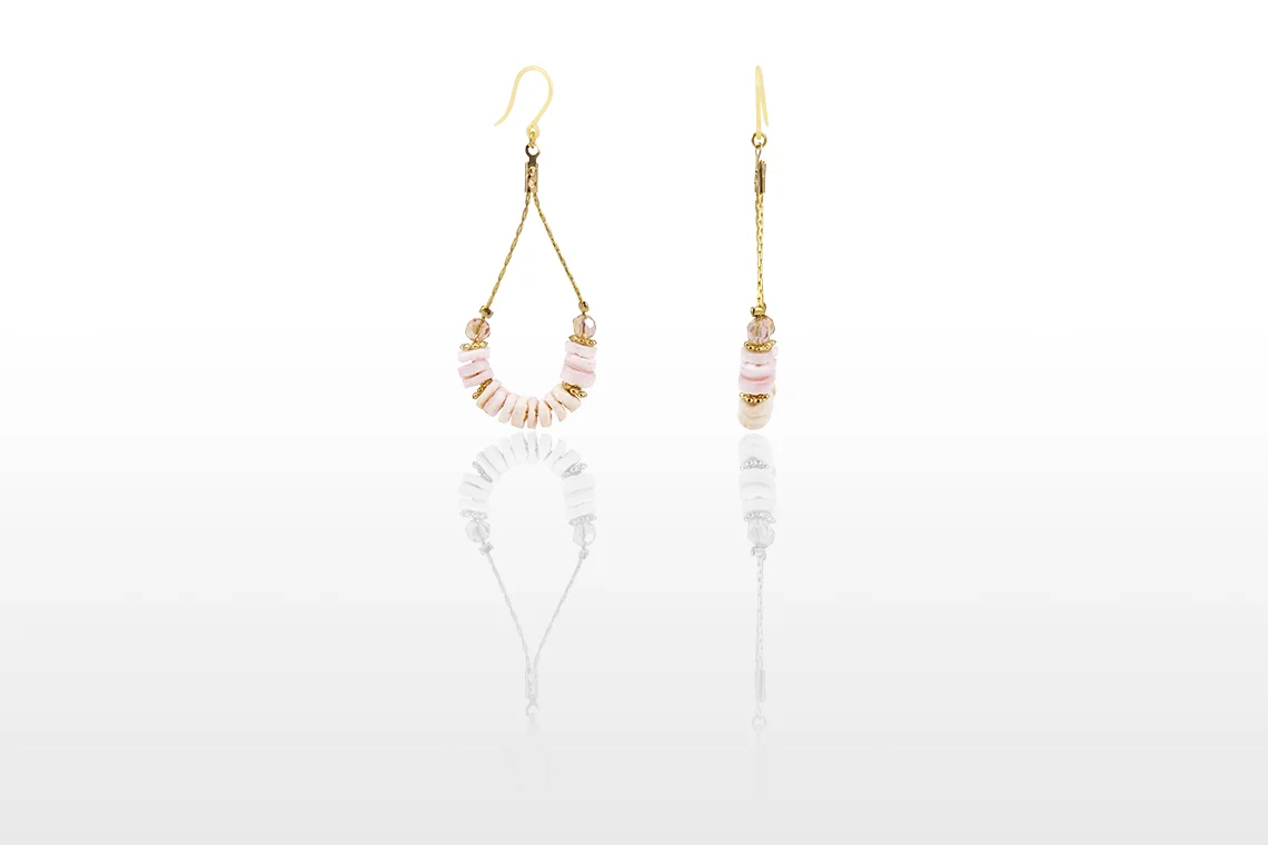 Pink Coral Drop Earrings