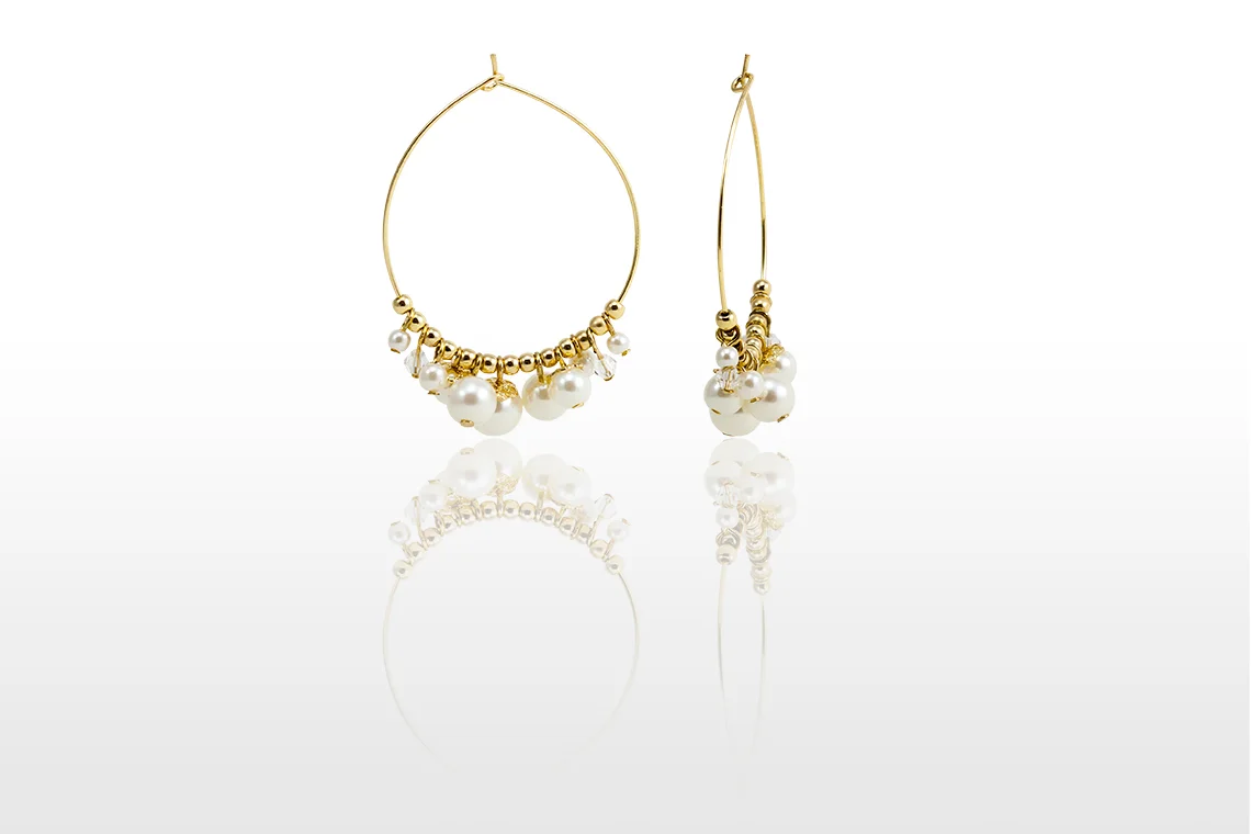 Hoop with Pearl Earrings