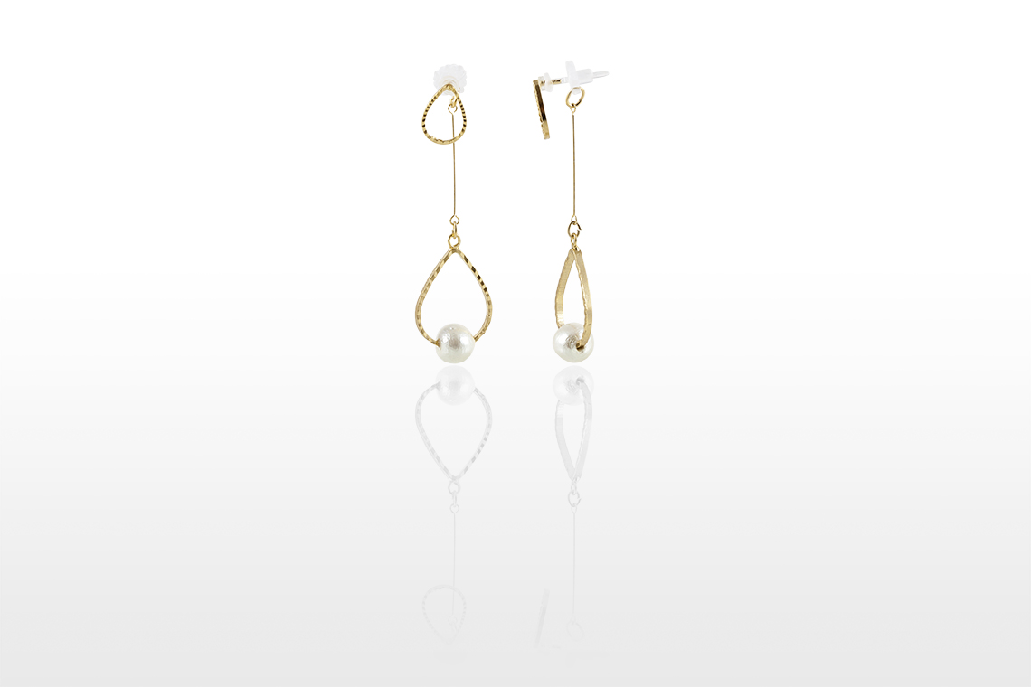 2 way Tear Drop with Pearl Earrings