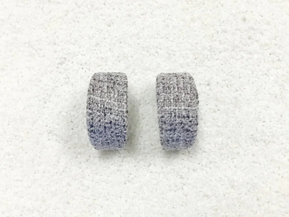 Tweed Hoop Earrings