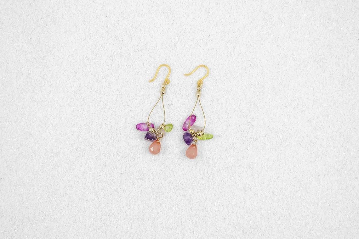 Gemstones Drop Earrings