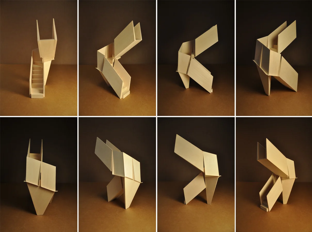 ONY basswood model of stair