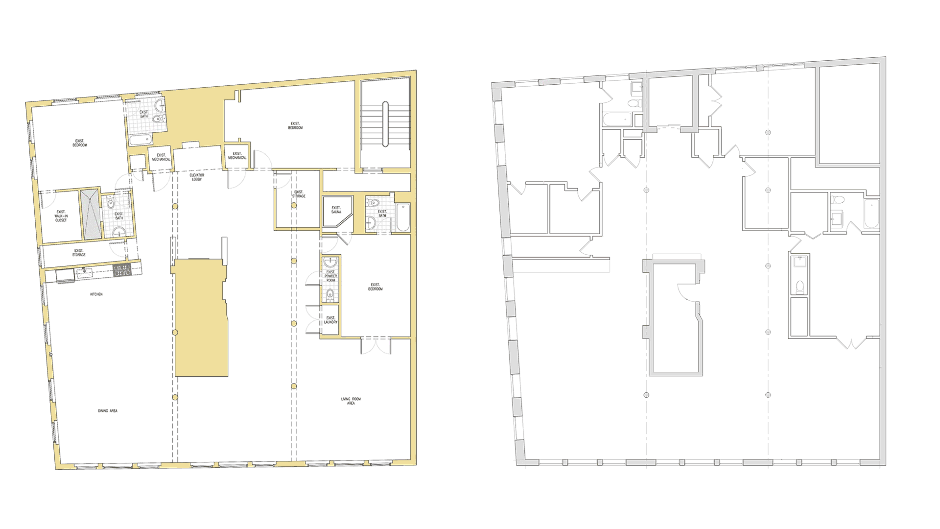 ONY existing conditions (yellow) - Other's existing conditions (gray)