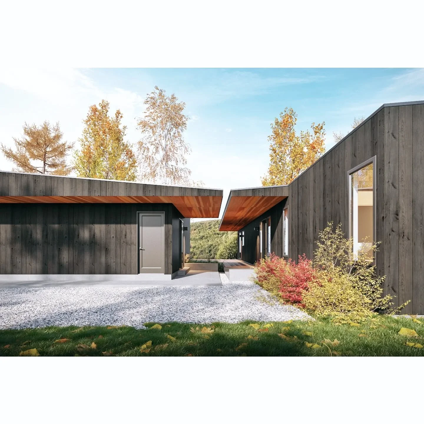 PORTAL TO TRANQUILITY.
.
.
.
.
.
#bostonarchitect #bostonarchitecturefirm #onyarchitecture #modernhouse #mountainhouse #adirondacks #saranaclake #lakeplacid #moderndesign #newhomeconstruction