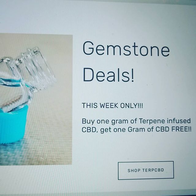 ❗❗420 WEEK DEALS❗❗
This week only!! Buy any one gram of Terp infused CBD, get a second gram, totally FREE!! Only at Gemstone!
#gemstonesolutions #gemstone #cbd #terps #terpdiamonds #cbddiamonds #cannabis #hemp #hempheals #hempwillsaveus #science #bio