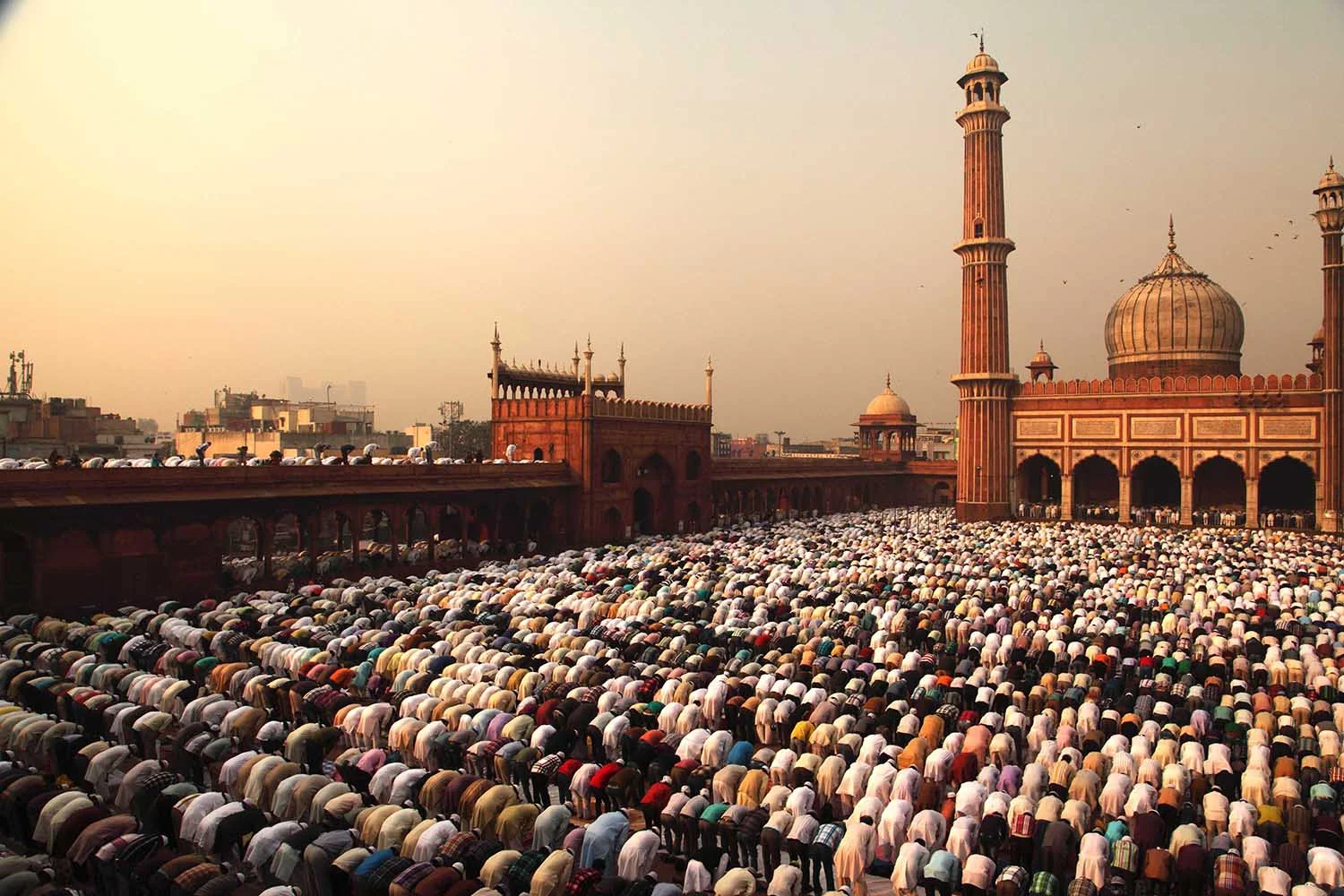 Prayers at Jama Masjid, Old Dehil, Eid