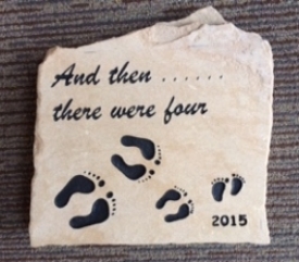 Engraved rock Baby Arrival