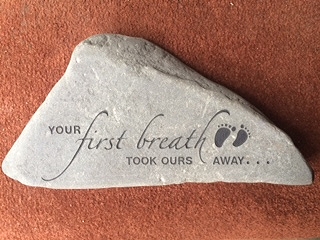 Rock engraved Baby Shower Gift