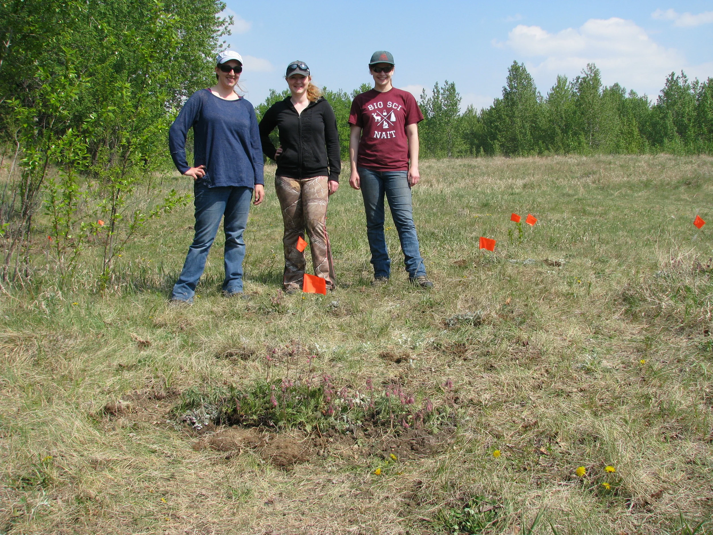 Rebecca, Steph, and Felysia after the transplanting was finished!