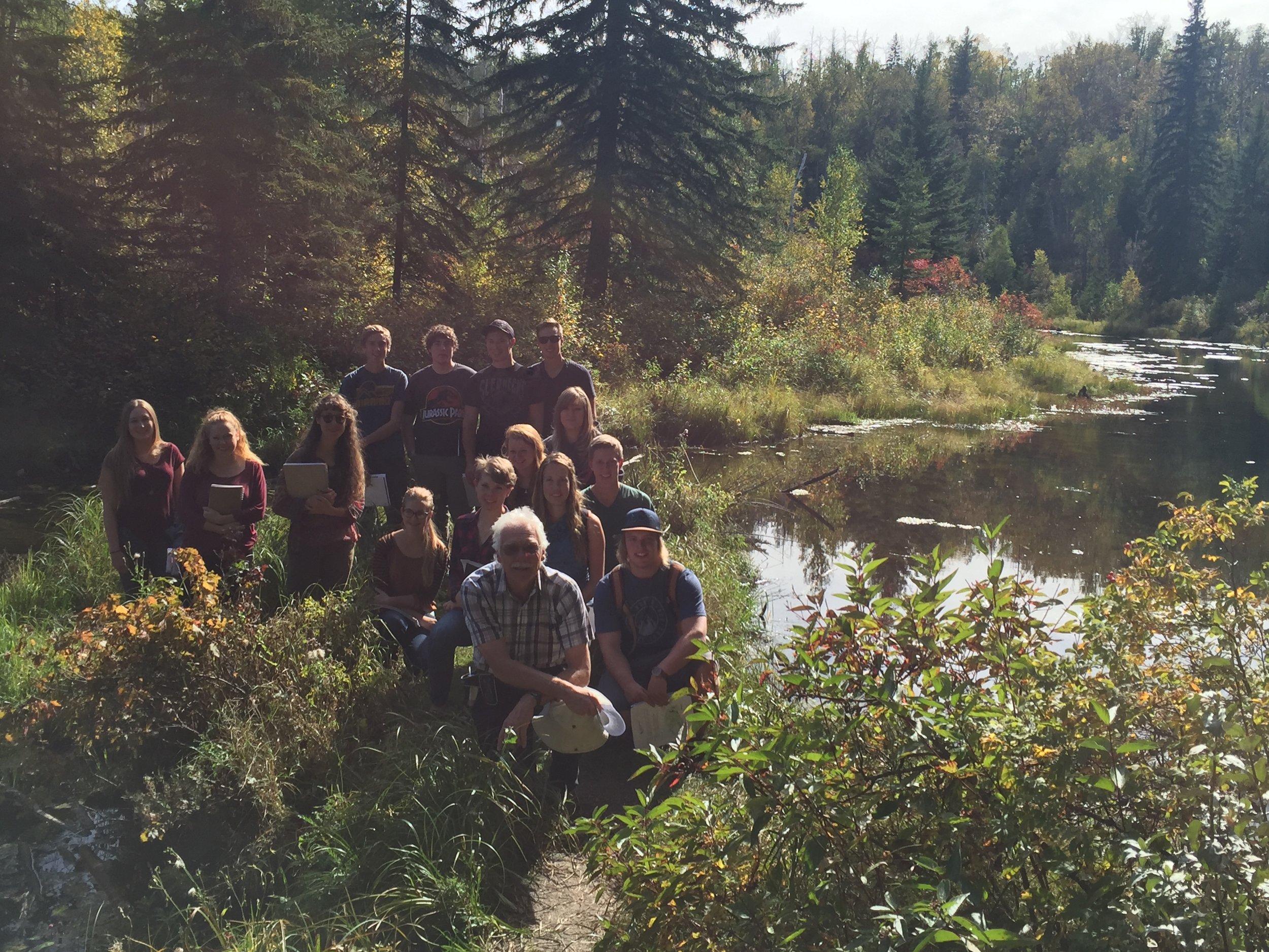 King's University students at Larch Sanctuary