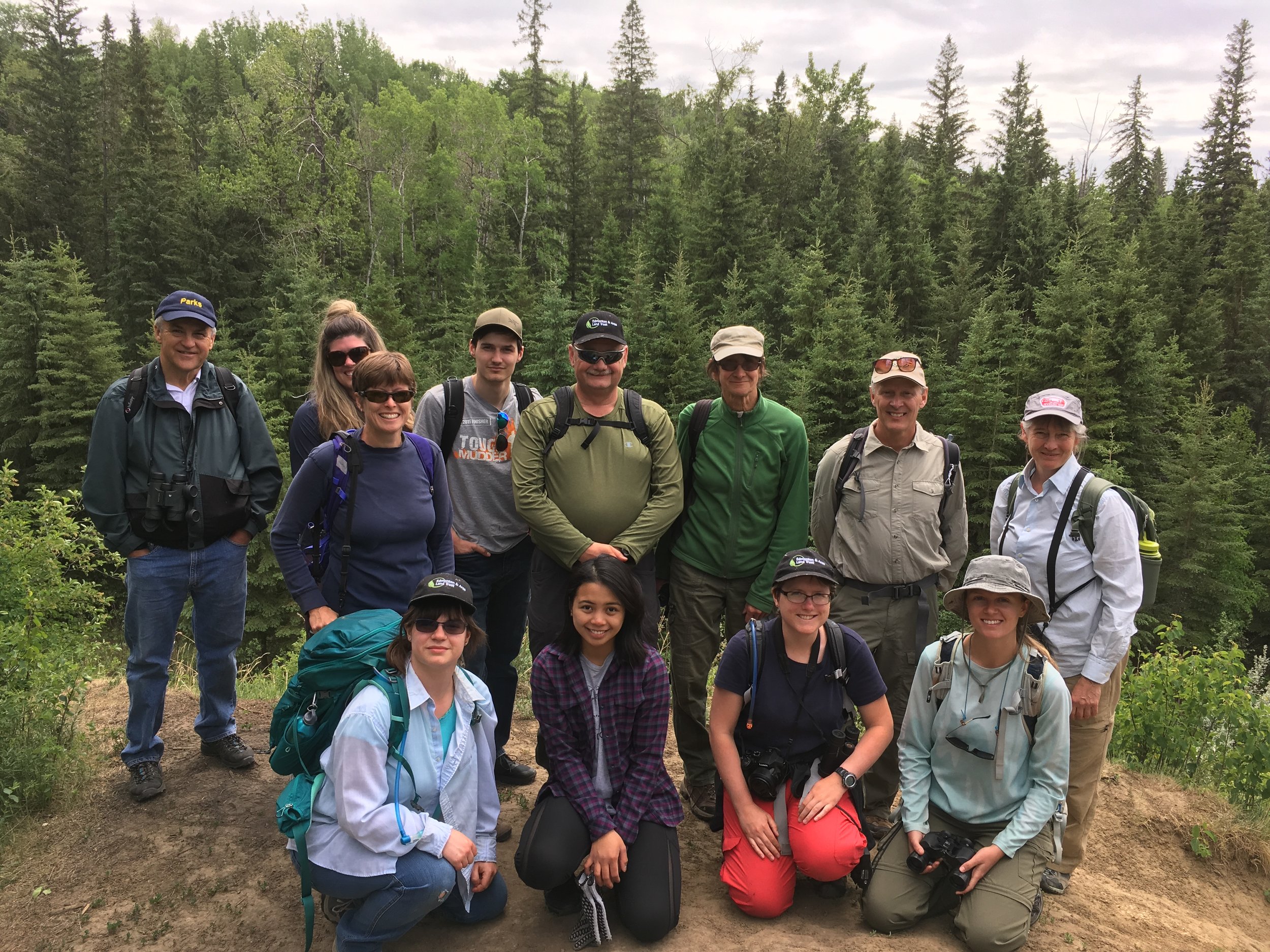 Volunteers who removed invasive Leafy Sprurge from Larch Sanctuary