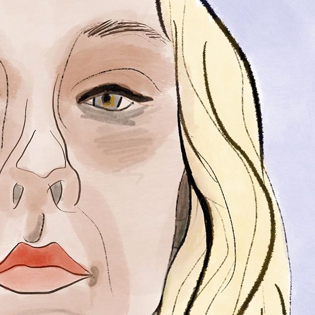Close-up of a rough sketch from my Apple Procreate class in Grand Central. I hated it so much, I started over right before &ldquo;share time&rdquo; because the thought of group sharing after 20 minutes of quick sketching is my nightmare. I went back 