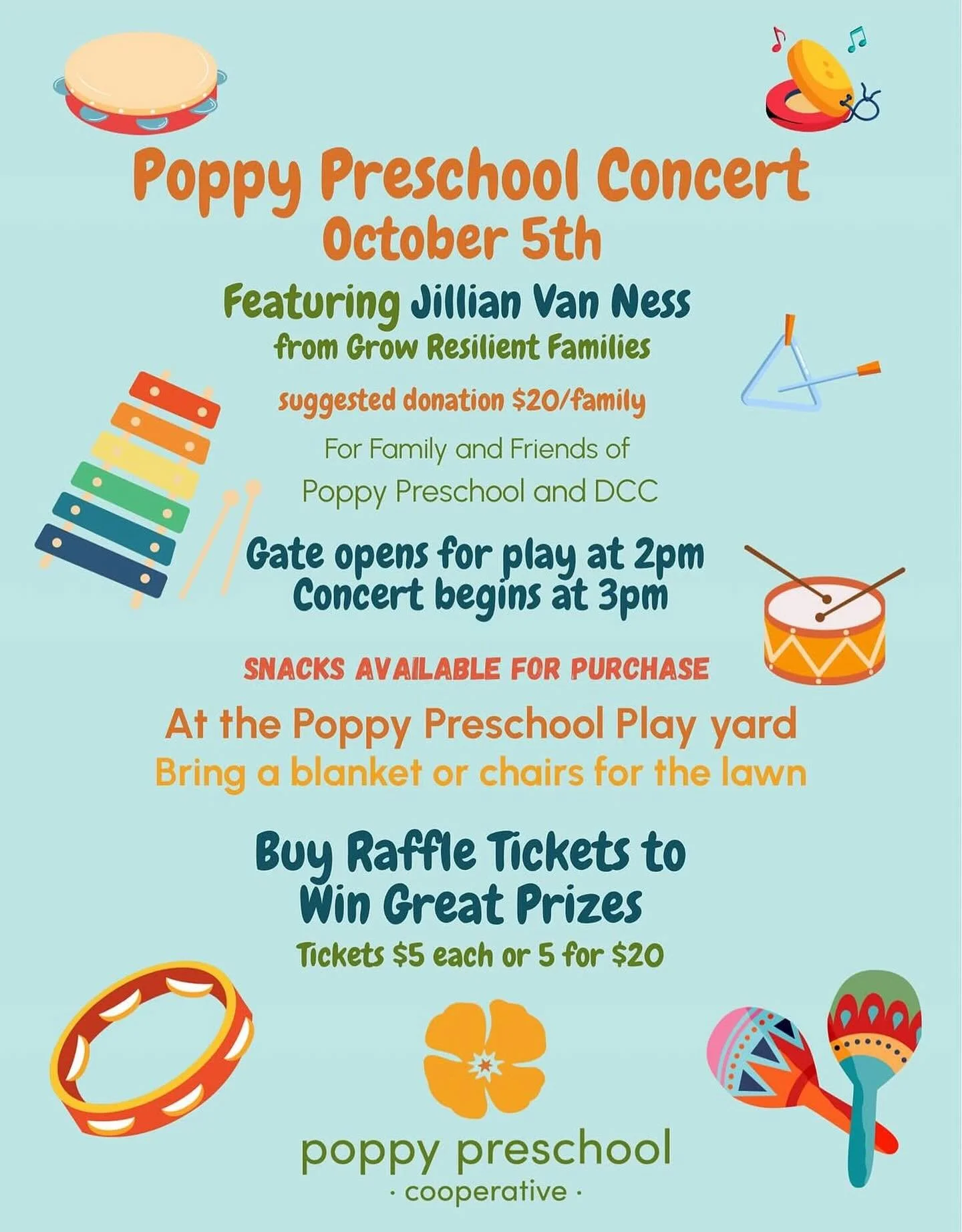 Drop an instrument below 🎺 if you&rsquo;re coming out on Sunday! It&rsquo;s going to be a fun afternoon of music 🎶 play and some super cool raffle prizes!!!!! We can&rsquo;t wait to sing and dance with you and your families! Bring your friends!
