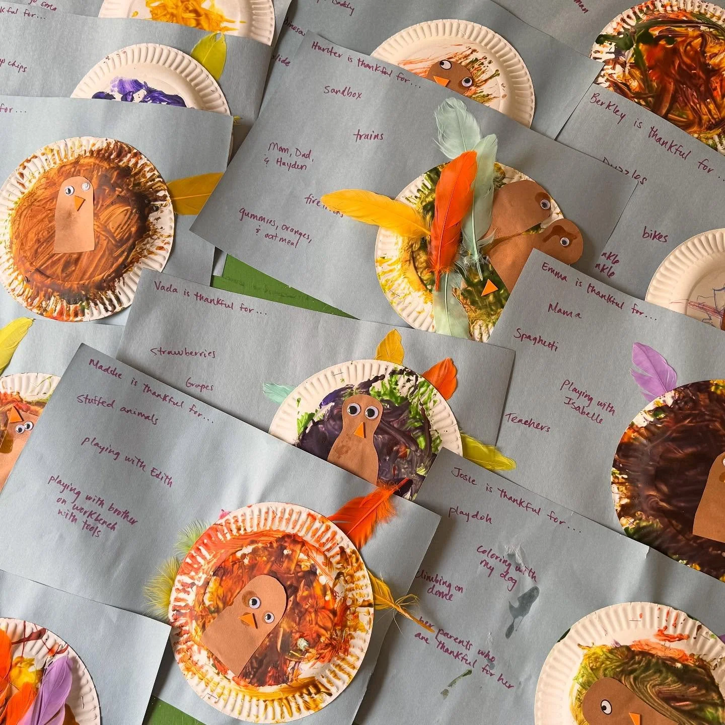 Thankful season 🍁 we are so grateful for all of our preschool families! 🧡&hellip;.and preschool art&hellip;and play dough 💛