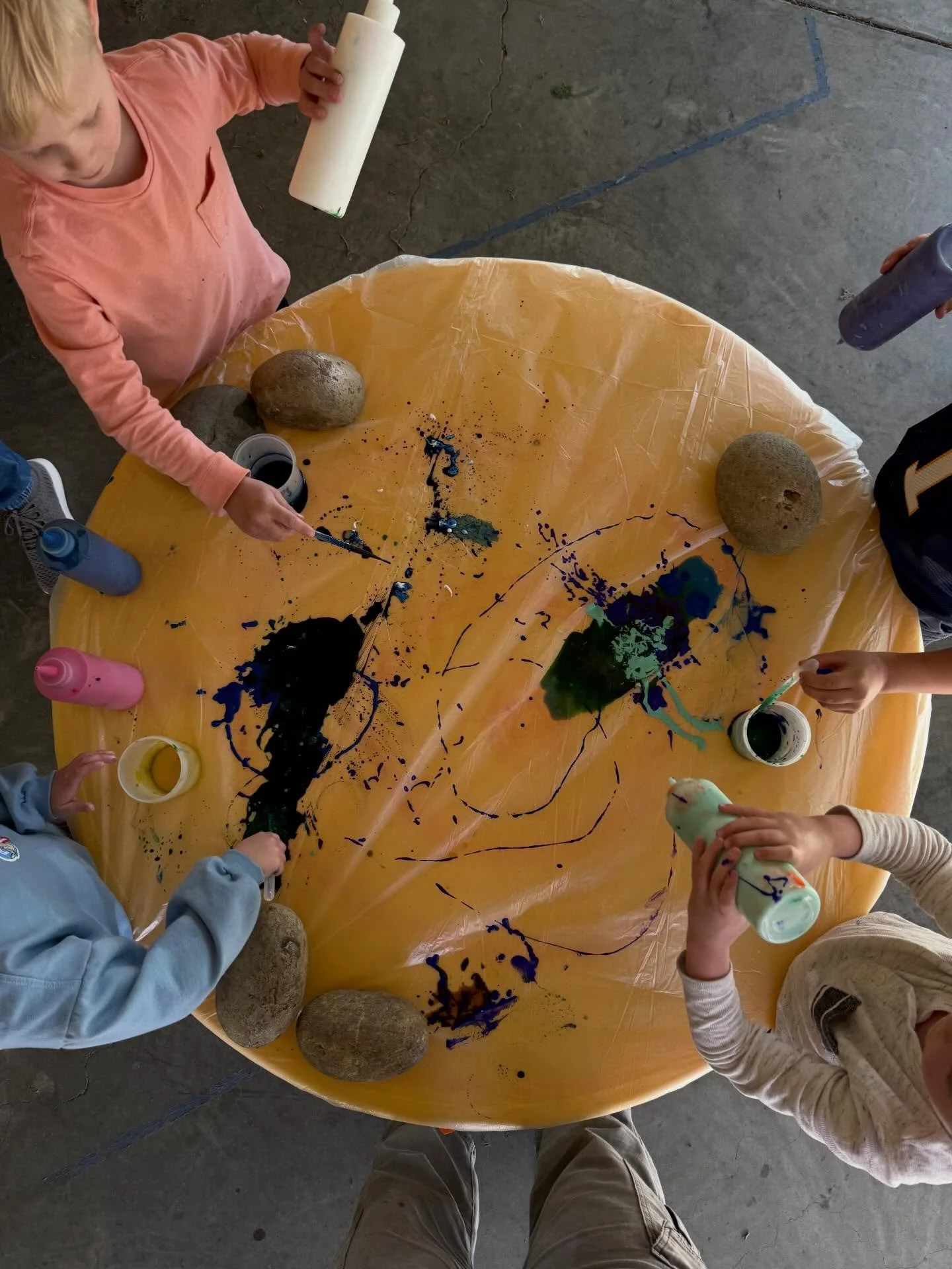 Process art got messy and fun in Blossom today! 🩵