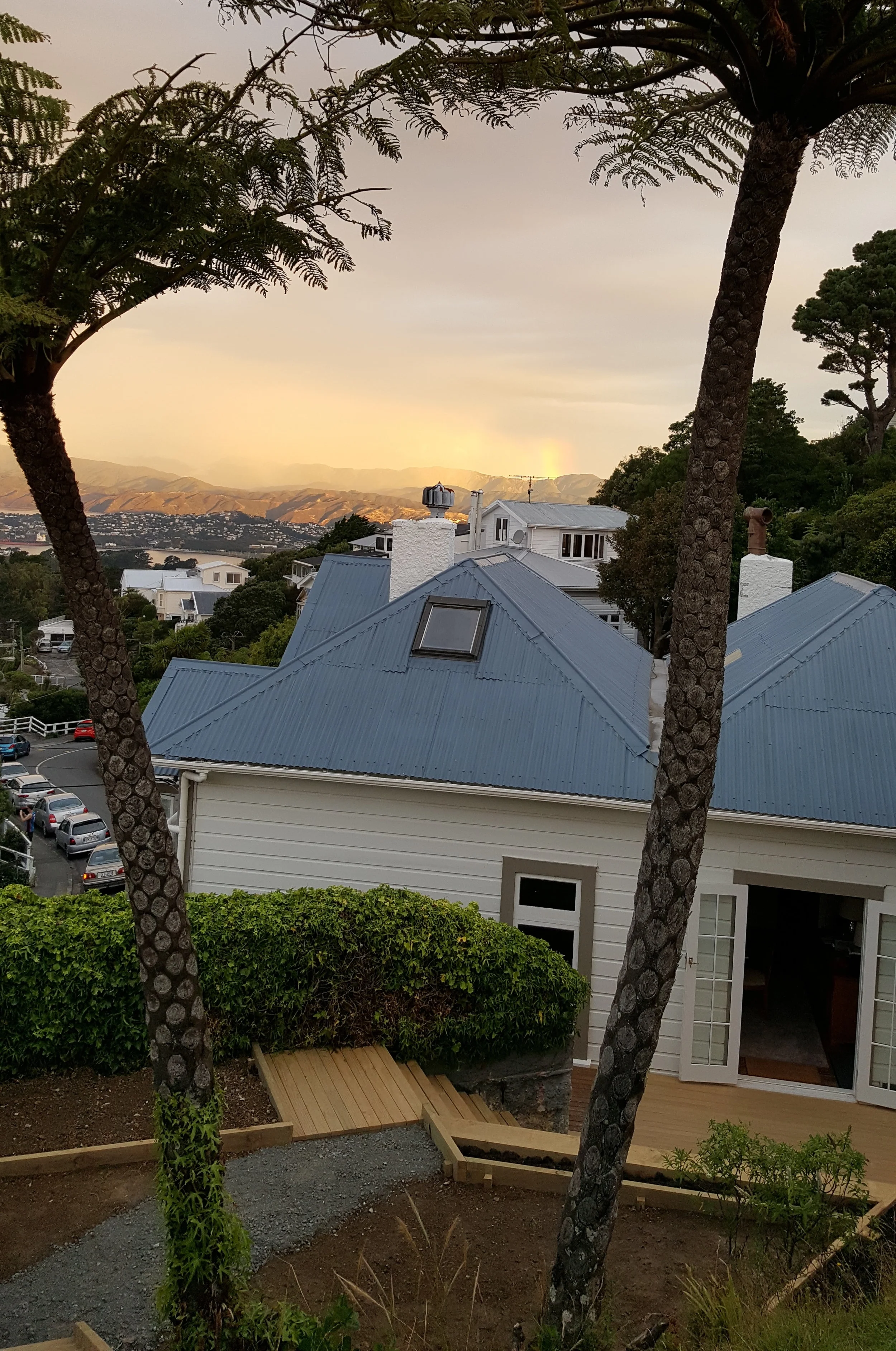 During the garden work