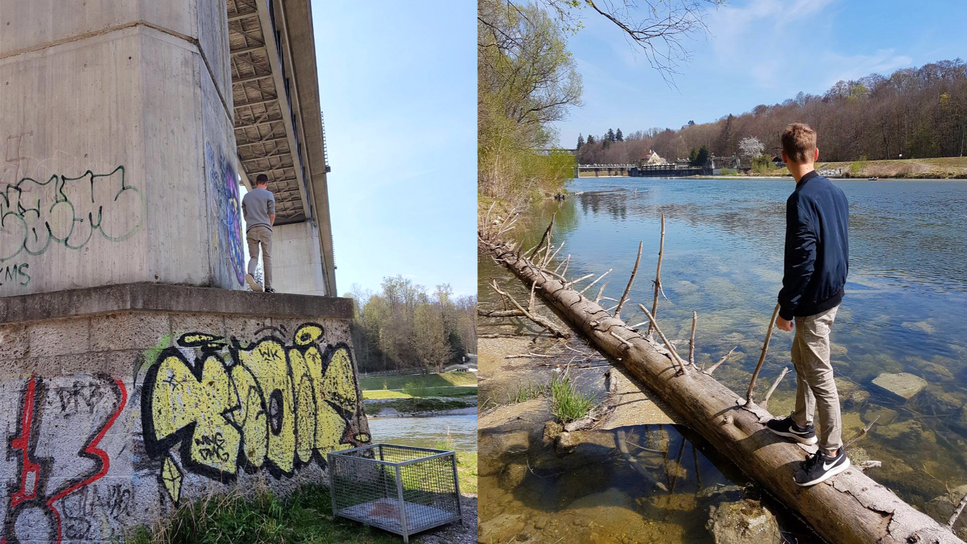 Wir holen uns Inspiration für unser Graffiti Projekt.