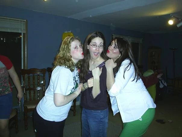 In my "catch-phrase heyday." I was clearly incredibly cool... I'm on the far left. And about to complete a practical joke on my crush. Who did not turn out to be my husband. Yes. I was amazing.