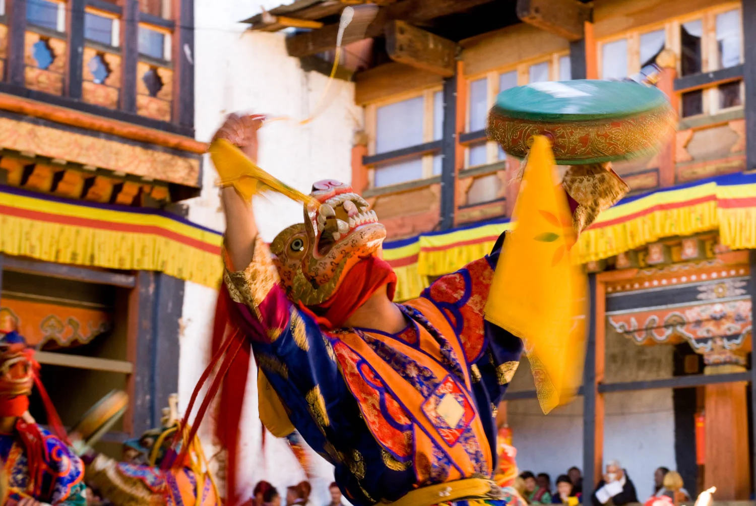 Dragon's Dance, Jakar Festival, Bumthang, Bhutan.