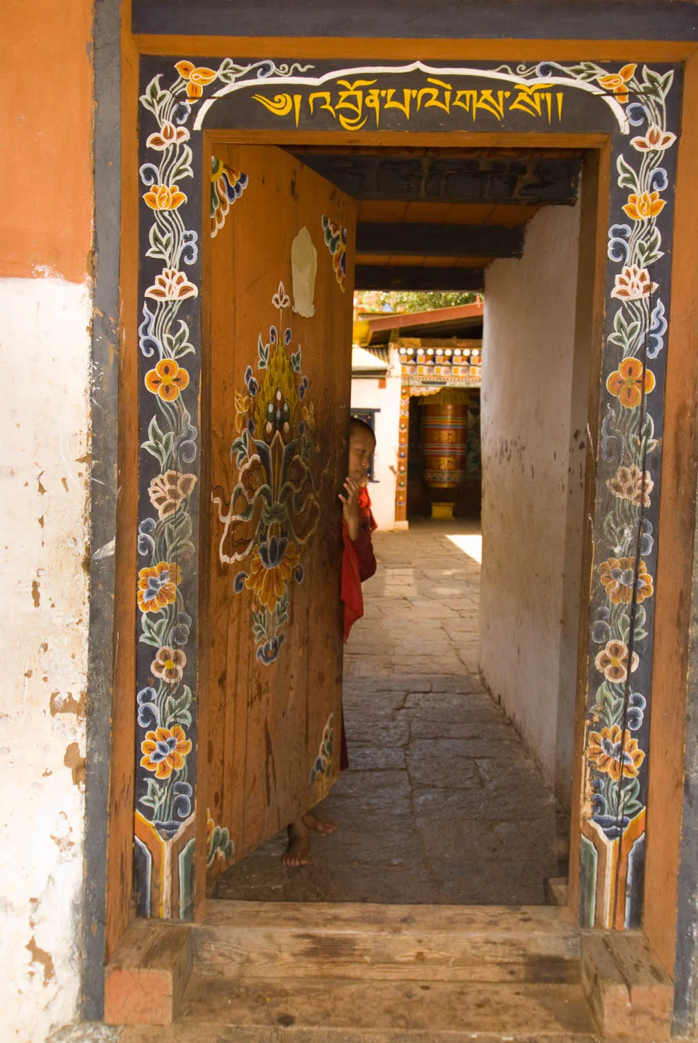 Inner Sanctum , an ornate Doorway to Temple of Divine Madman, Bhutan