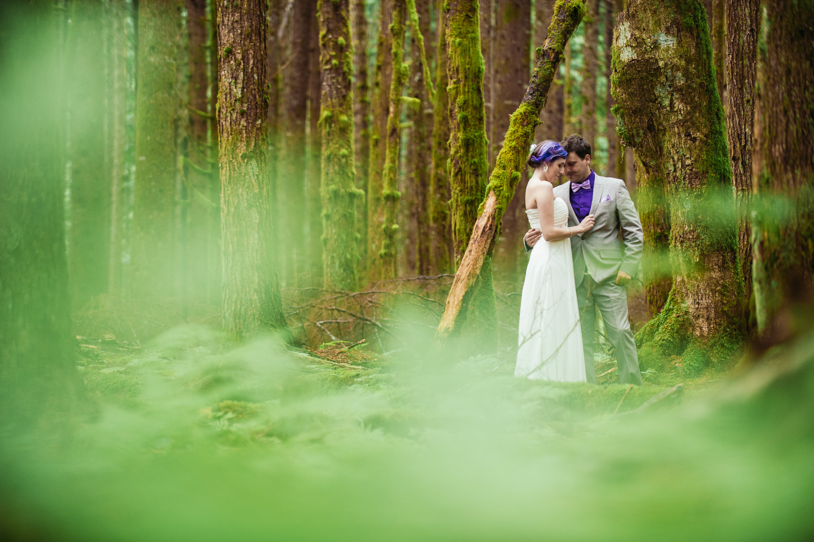  ^ “Framed by nature.”   This photo of Kaylee and Travis stands out for me this year because I got to shoot it embraces my style of shooting, in one of my most absolute favourite places – the deep, dark woods. &nbsp;Shooting through the lush foliage