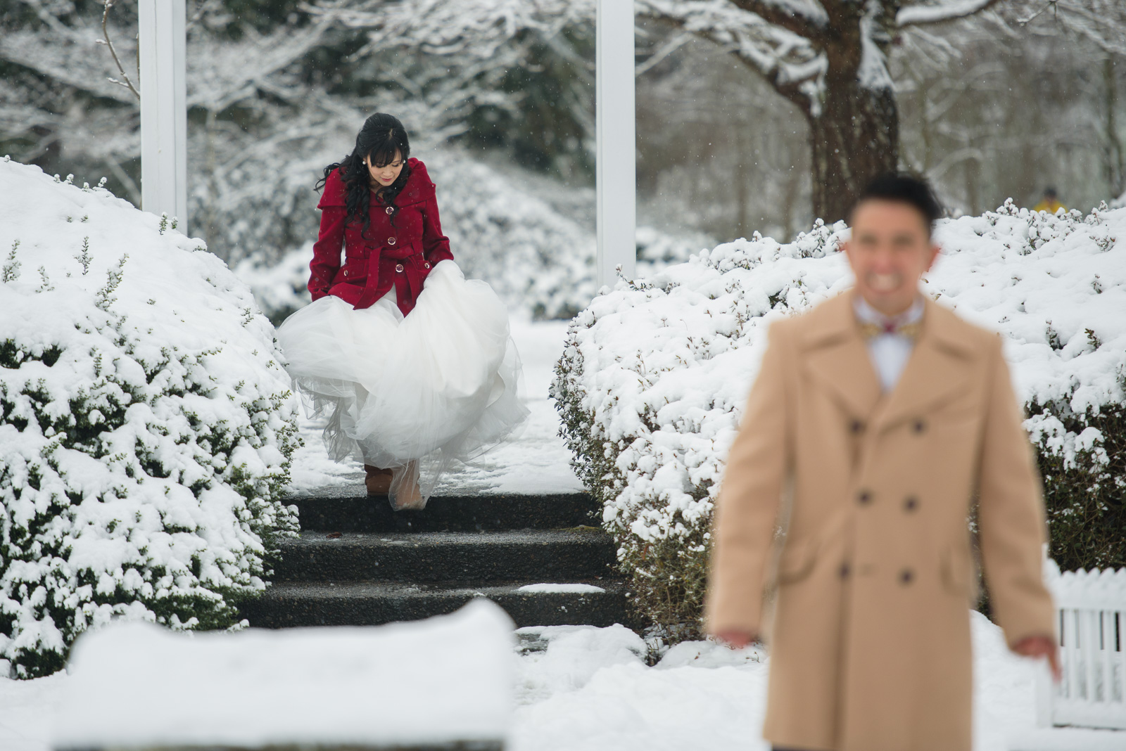 wedding first look at minoru chapel in richmond bc - victoria wedding photographers