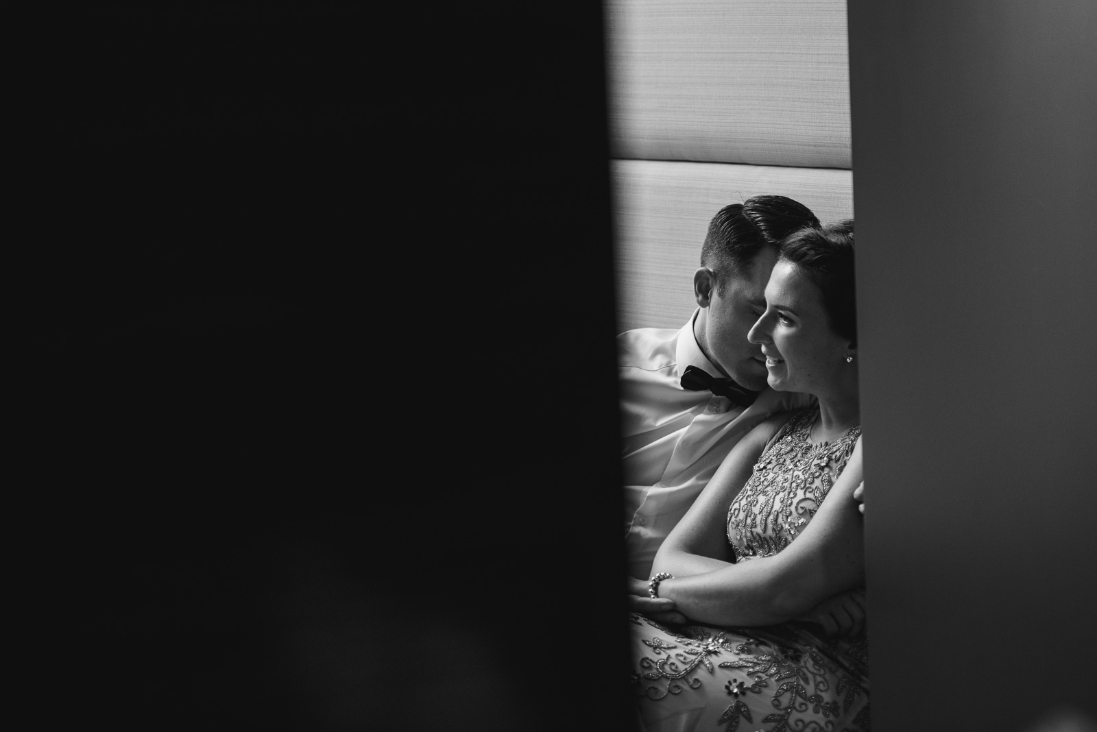 intimate portrait of bride and groom at the Pear Tree Restaurant in Burnaby BC - Vancouver Island Wedding Photographer