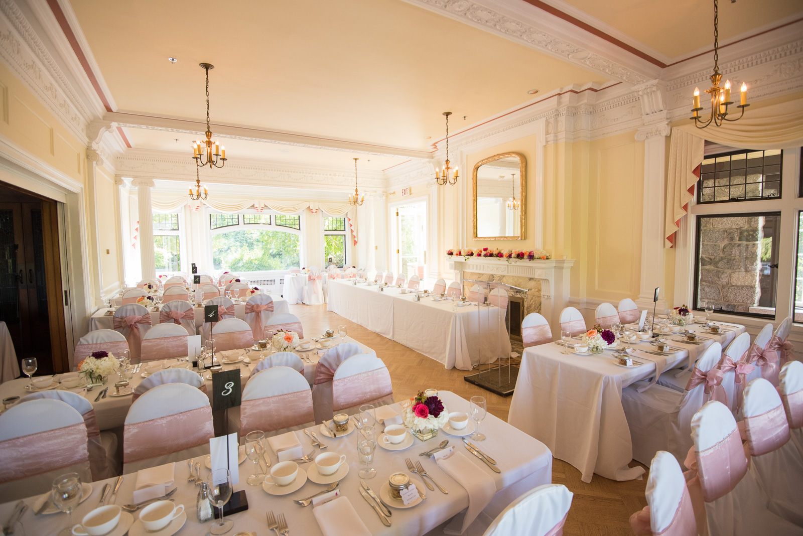 wedding reception hall at cecil green park house on ubc campus in vancouver - victoria wedding photographers