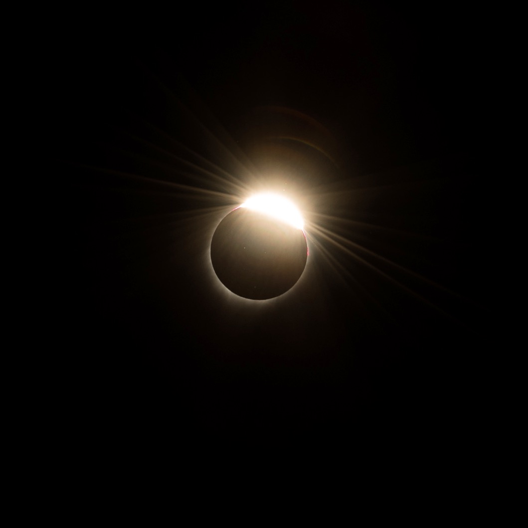  I also thought this shot of the sun just emerging (called the "diamond ring" effect) was pretty cool. 