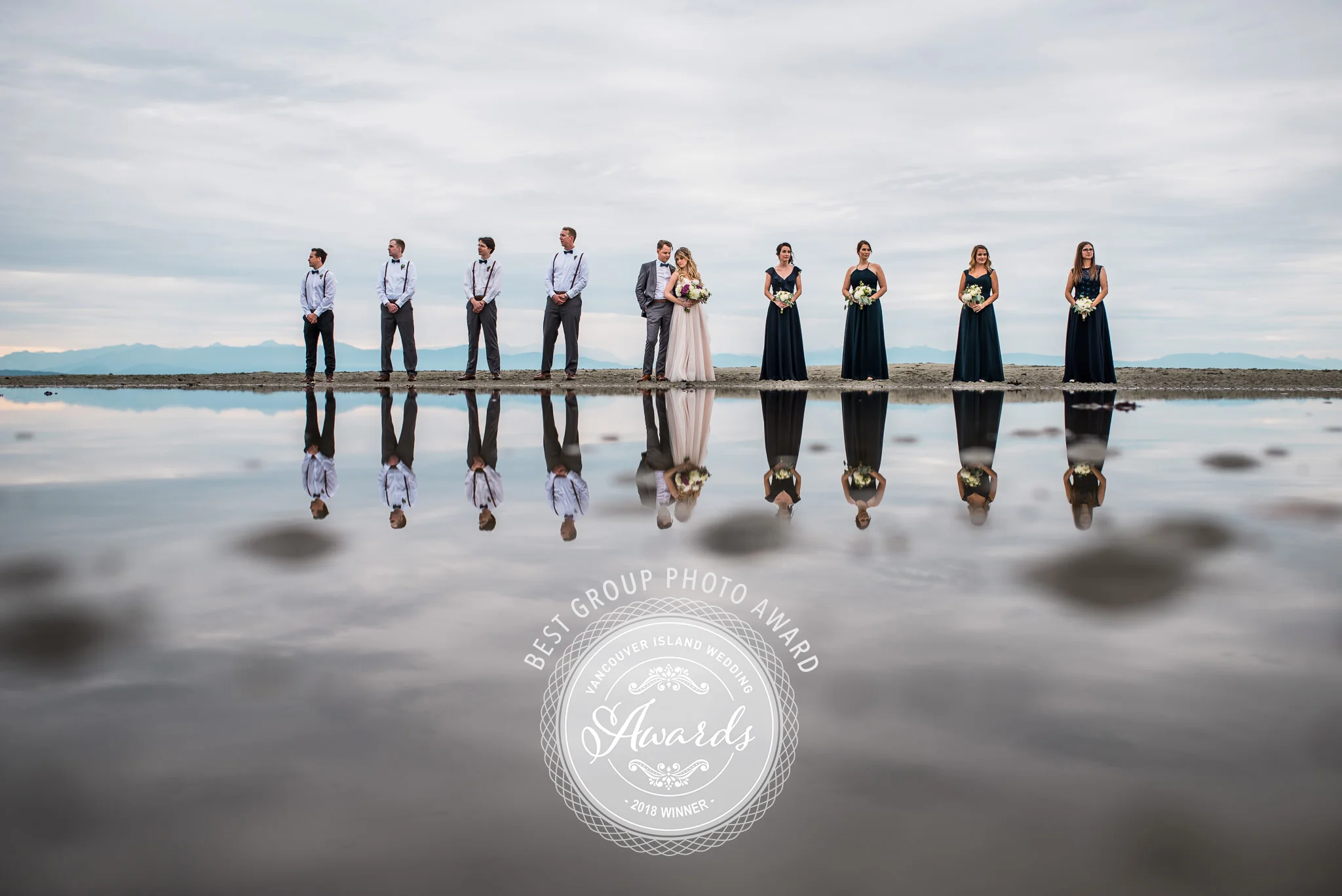 2018 Winners of the “Best Group Photo” award from the Vancouver Island Wedding Industry Awards