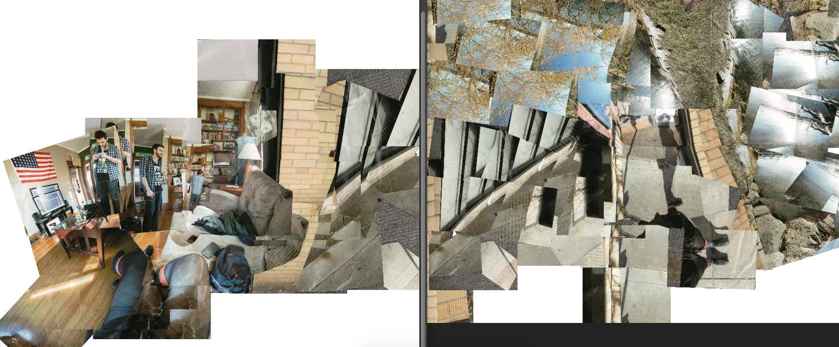 scan of some pieces of a smaller montage that was made to fit into a 13x19x13 foot space