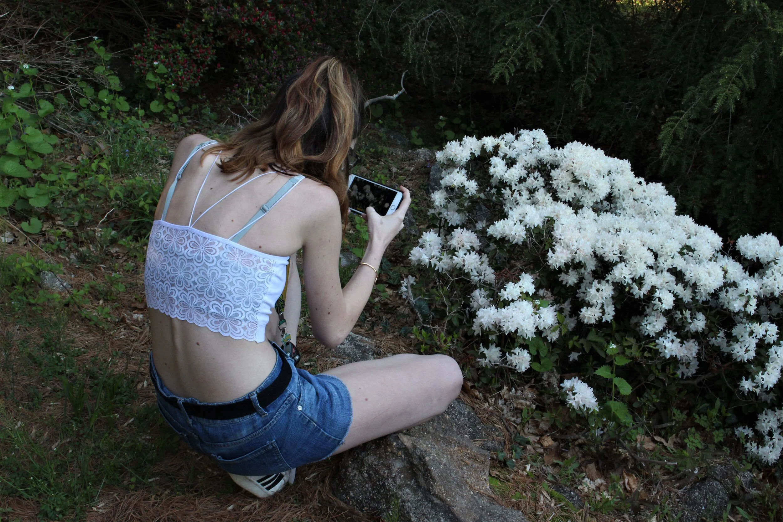 kaily and the white rhododendron