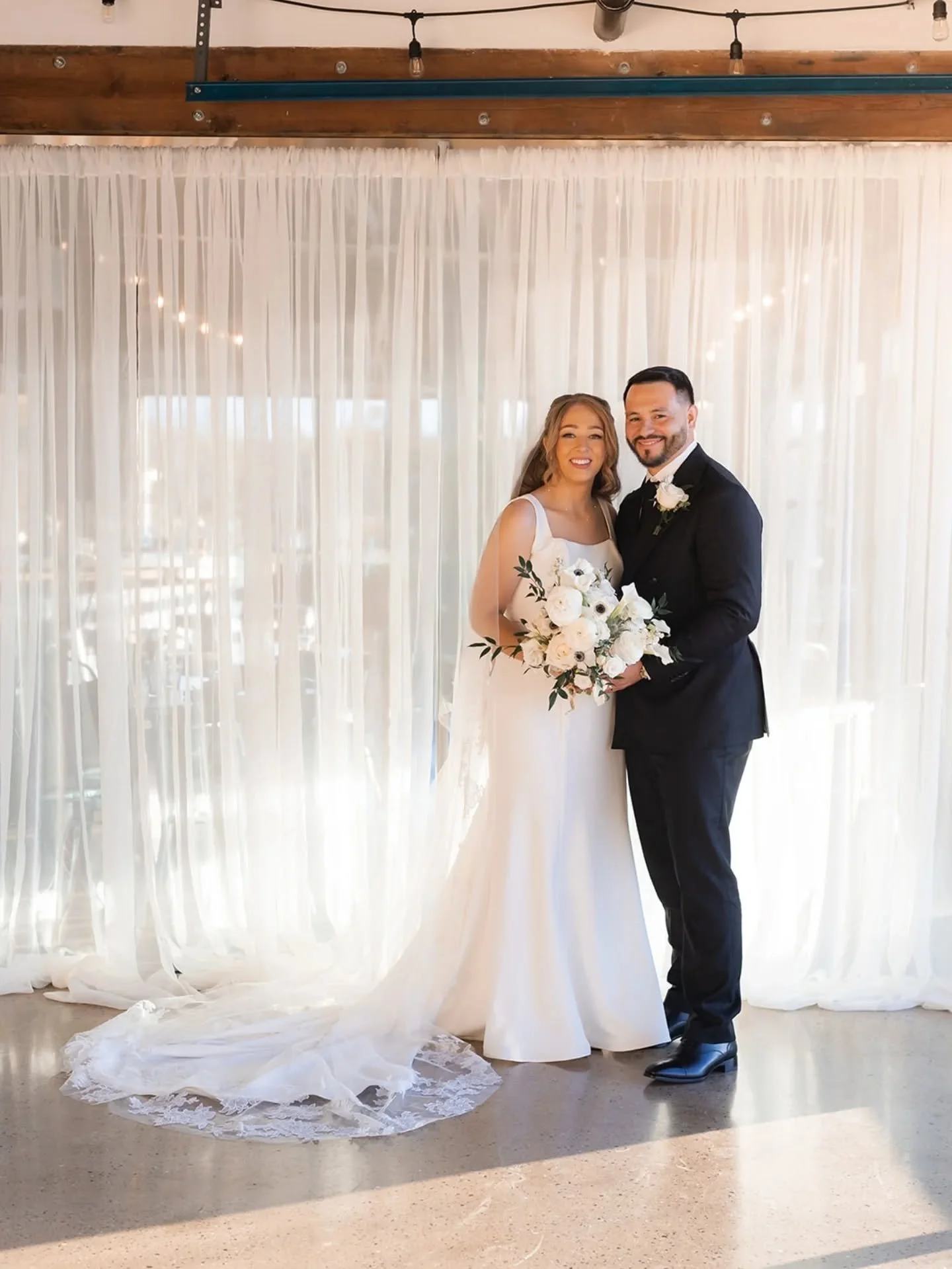 A look at Jaime &amp; Brianna's special day 🤍🖤

Photos: @jacpfef 
Venue: @factoriacp 
Flowers: @maple_field_floral