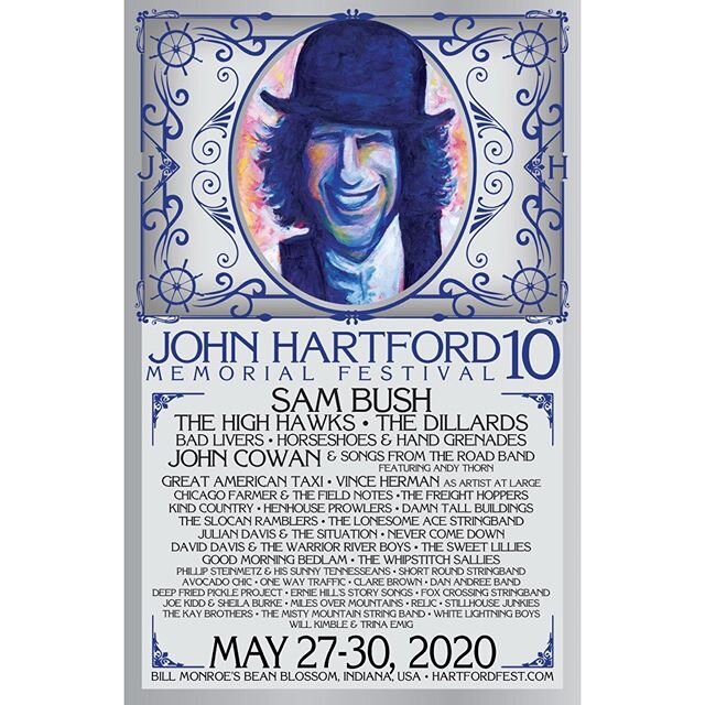We are so excited to return to the 10th annual @johnhartfordfest this May! Join us! 
Today the final lineup has been announced and the 2nd tier of Discounted 4-Day Tickets are on sale. Attendance is capped, so get your tickets to &quot;The Most Laid 