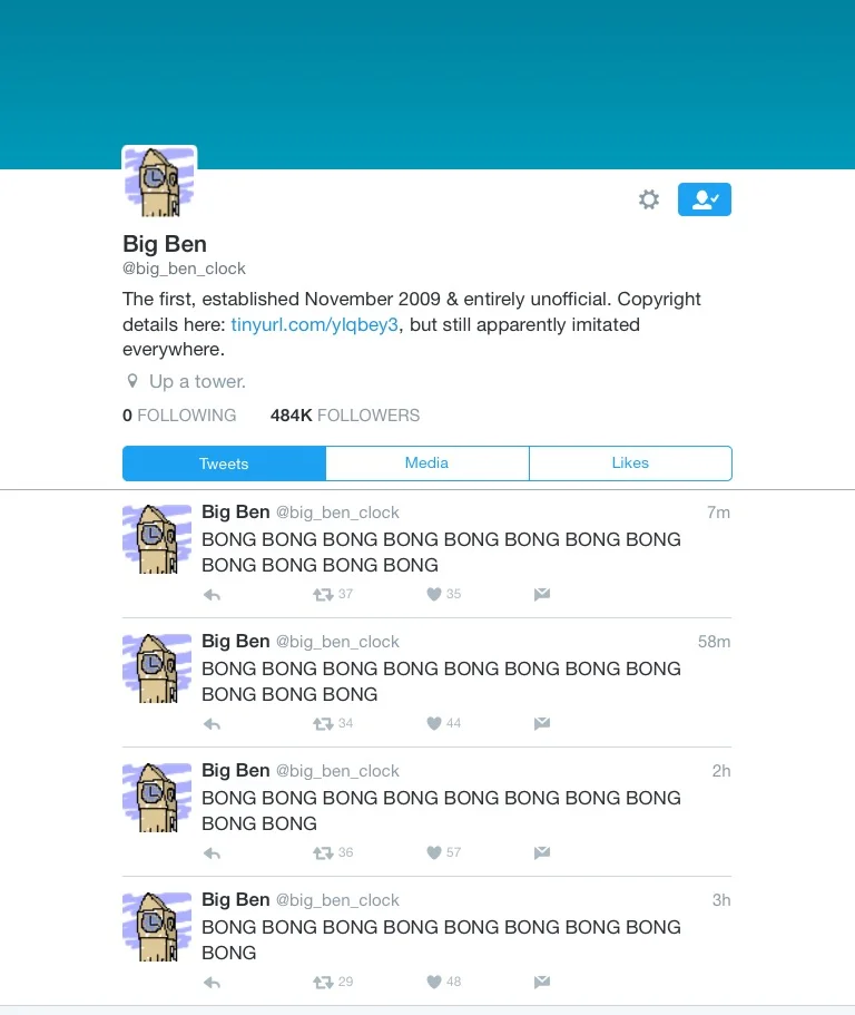 @big_ben_clock Twitter account 