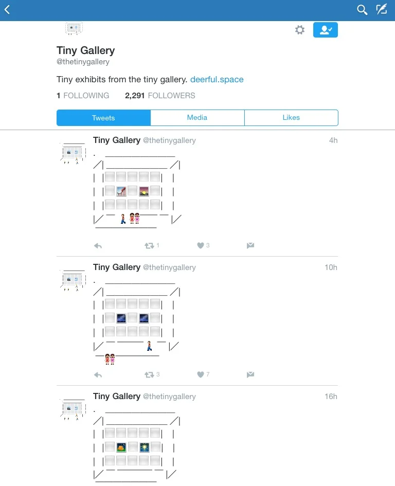 @thetinygallery Twitter account 