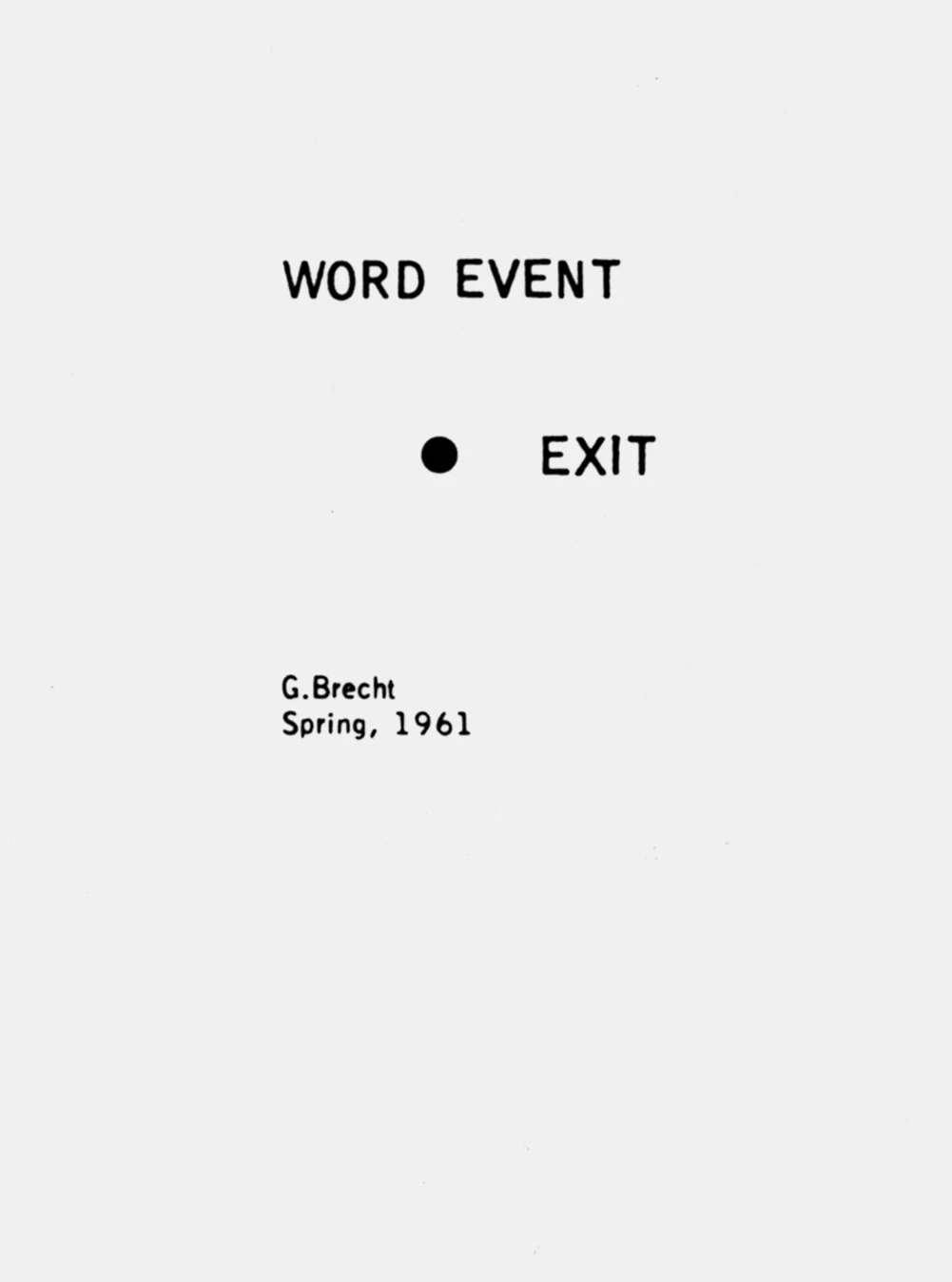 Exit_George Brecht