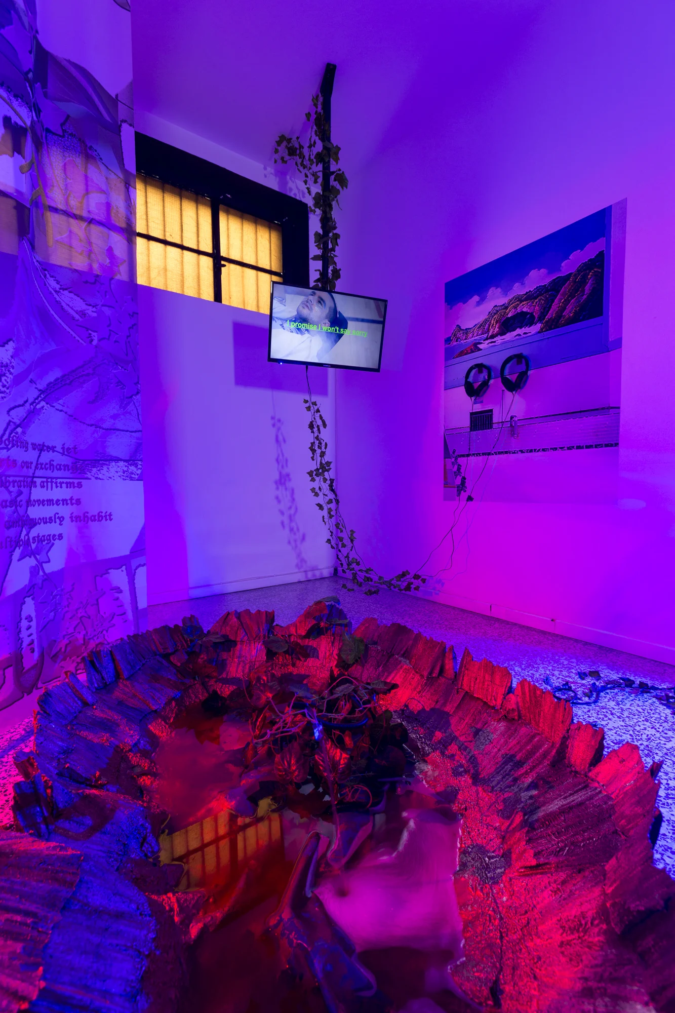  &nbsp;Lea Collet &amp; Marios Stamatis, Is it like the Ocean?, 2017, installation shot  
