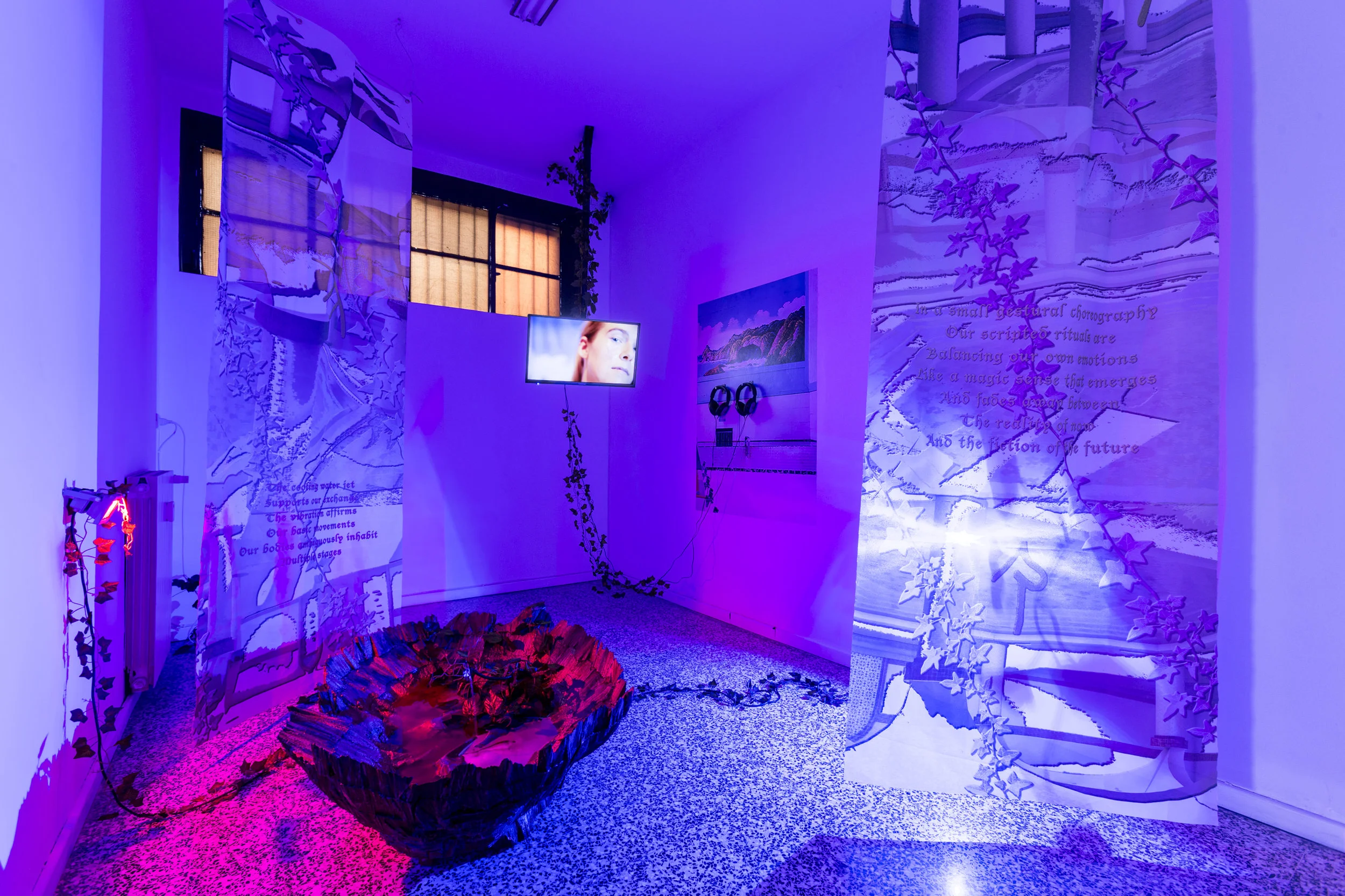  &nbsp;Lea Collet &amp; Marios Stamatis, Is it like the Ocean?, 2017, installation shot  