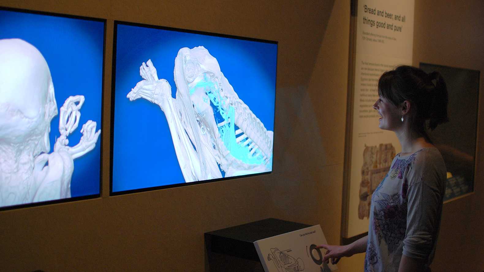  Exhibition view of  Ancient lives, new discoveries  (The British Museum 2014) 